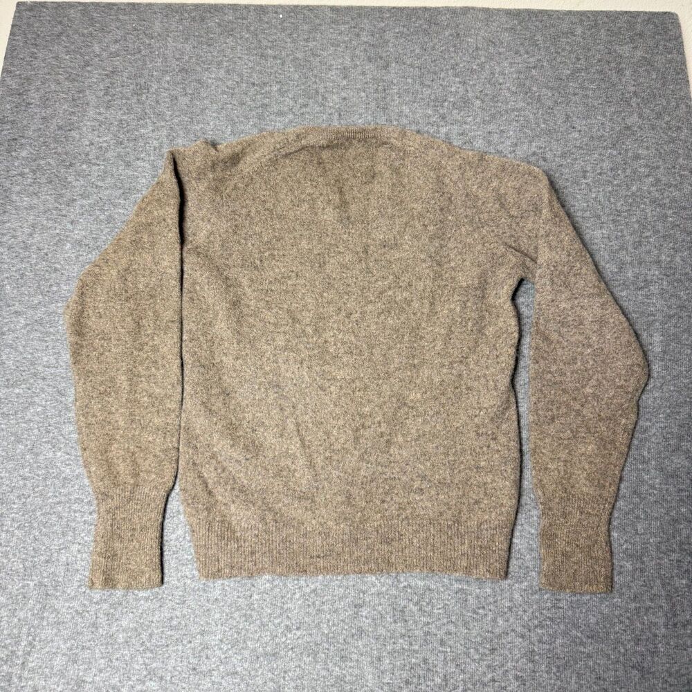 Lord Jeff Sweater Mens Large* Brown Virgin Australian Lambs Wool V Neck USA Made - Picture 7 of 8
